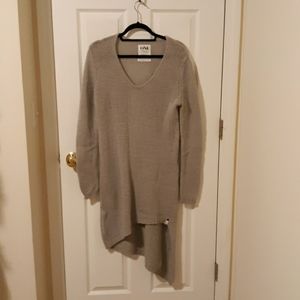 Gray sweater dress